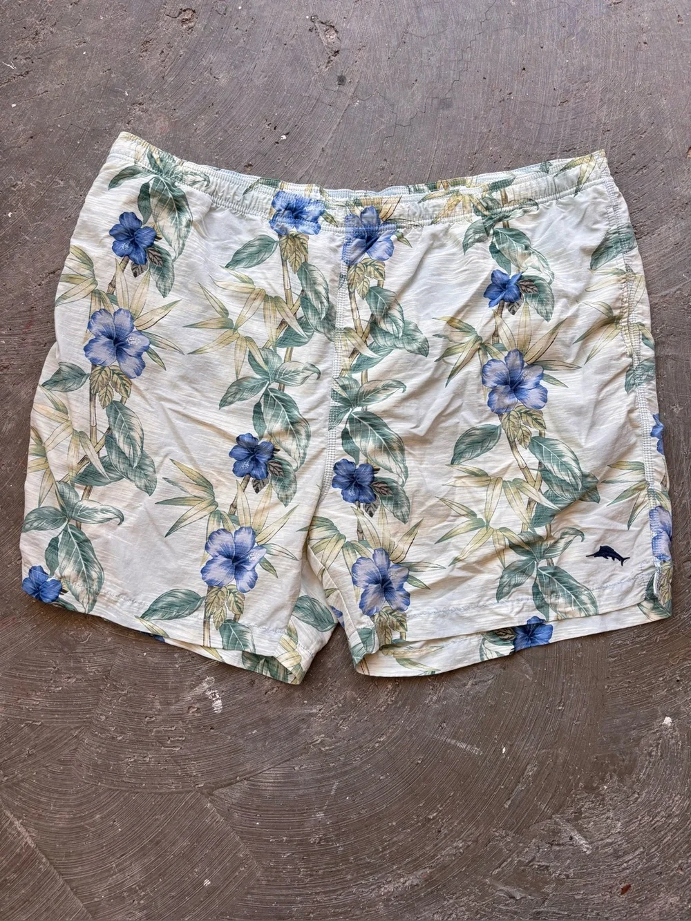 Tommy Bahama Floral Beach Swim Trunks Netted Liner Pockets Men’s Size XXL